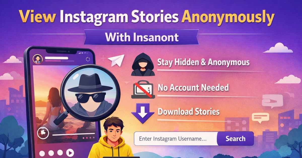 View Instagram stories anonymously using Insanont, without revealing your identity or logging in.