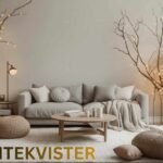 Pyntekvister Nordic decorative branches styled in Scandinavian home decor